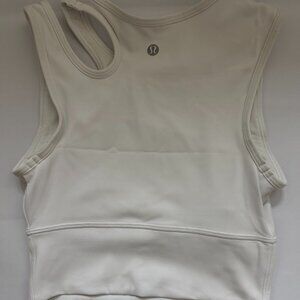 Lululemon Athletic White Sleeveless Women's Top ( Size 0)